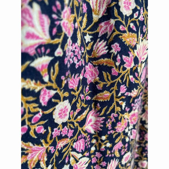 Old Navy "Short-Sleeve Waist-Defined Printed Midi Dress" medium, floral print - Picture 6 of 8